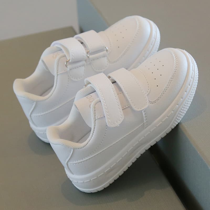 School Children's White Sneakers Spring Autumn Girls Sports Shoes White Boys Casual Skate Soft Sole Baby