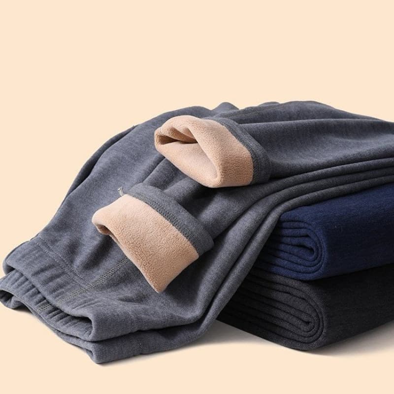 Men's and Women's Thermal Long Underwear, Thickened and Warm, High-Waist Insulation Pants, Cold-Weather Base Layer for Middle-Aged and Elderly
