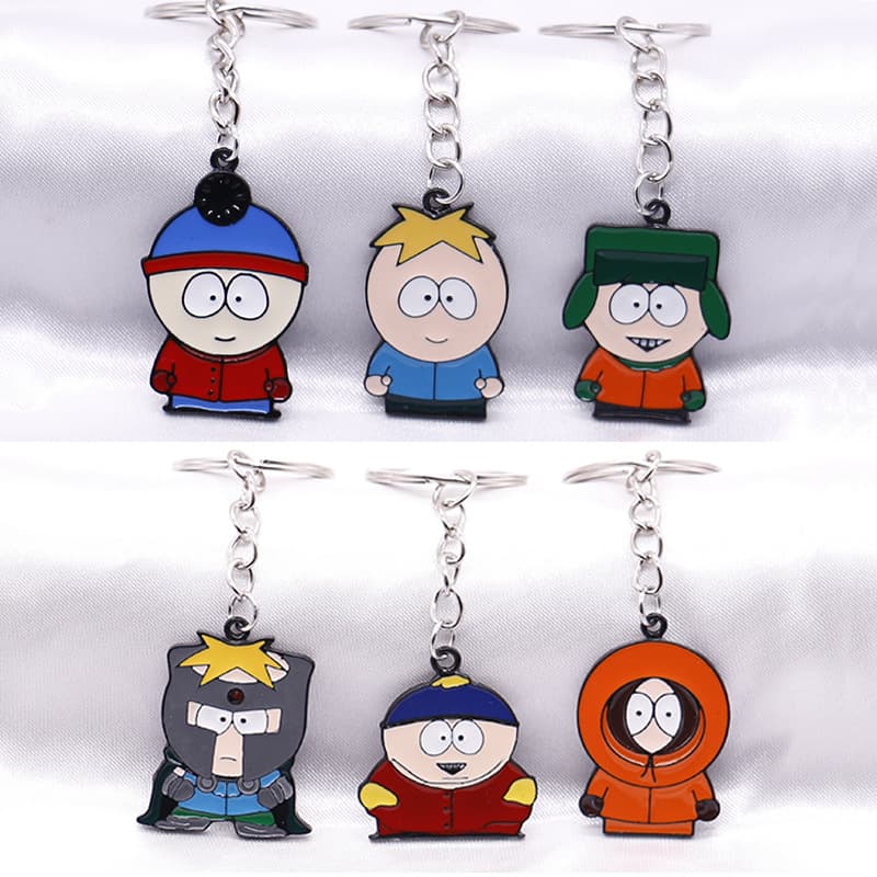 European and American animation South Park South Park character peripheral alloy keychain customized foreign trade cross-border wholesale