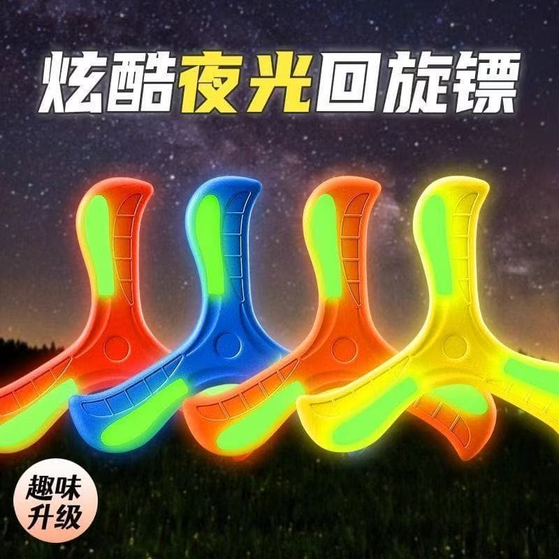 Boomerang Glowing Frisbee for Kids Soft Return Flying Disc Light-up Boomerang
