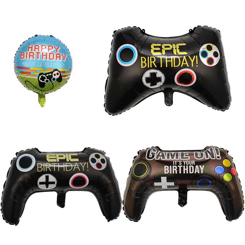 Fortnite EPIC Layout Balloon Chicken Game Console Handle Aluminum Film Balloon Birthday Party Venue Decoration
