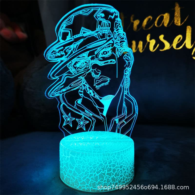 Jotaro Kujo's Bizarre Adventure Figure Anime Peripheral Decoration Bedroom Night Light with Remote Control Switch