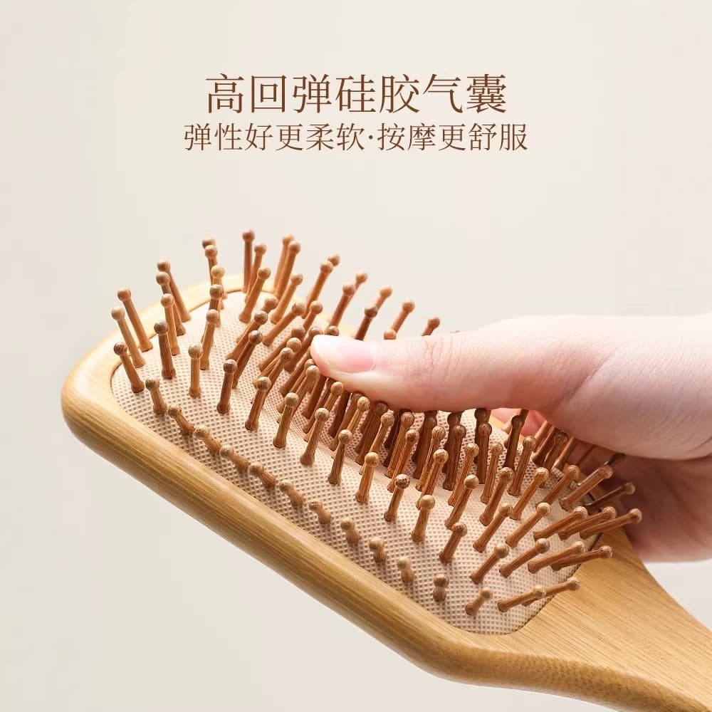 Bamboo Hair Care Air Cushion Comb, Hair Smoothing Air Cushion Comb, Massage Fluffy Hair Comb, Air Cushion Scalp Massage Comb