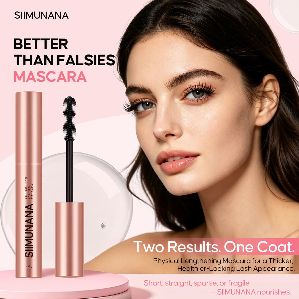 TK & TEMU Best Seller Mascara Primer Lengthening Volumizing Waterproof Sweat-Resistant Smudge-Proof Mascara