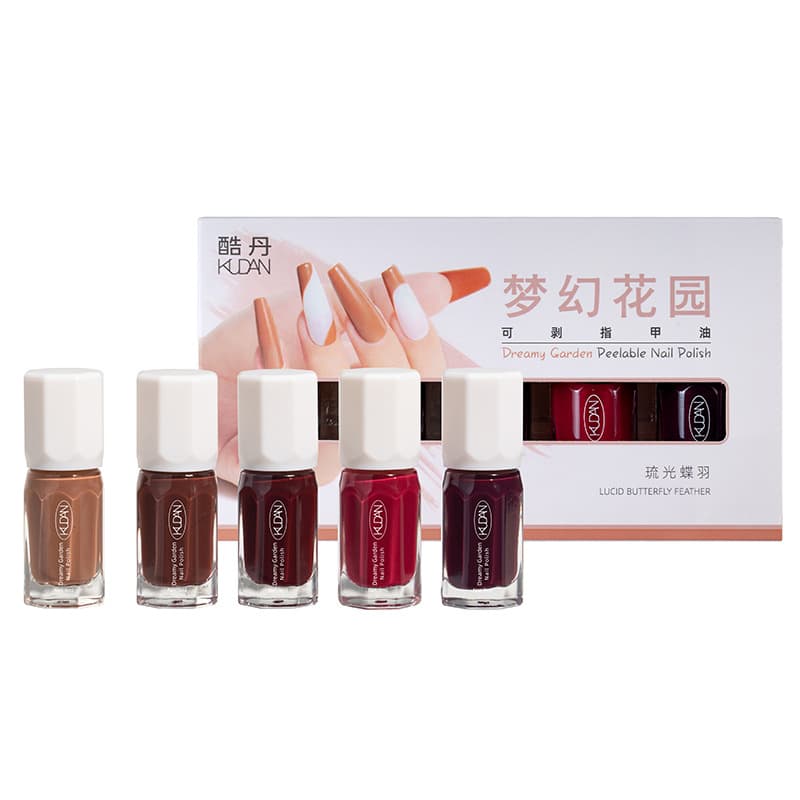 Water-based nail polish set, quick-drying, peelable, non-damaging, odorless, nude color, whitening for feet