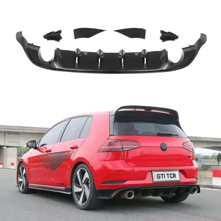 For Golf 7.5 GTI R Rear Lip TCR Body Kit Rear Lip Front Lip Side Skirt Small Body Kit One-Piece Single Body Kit