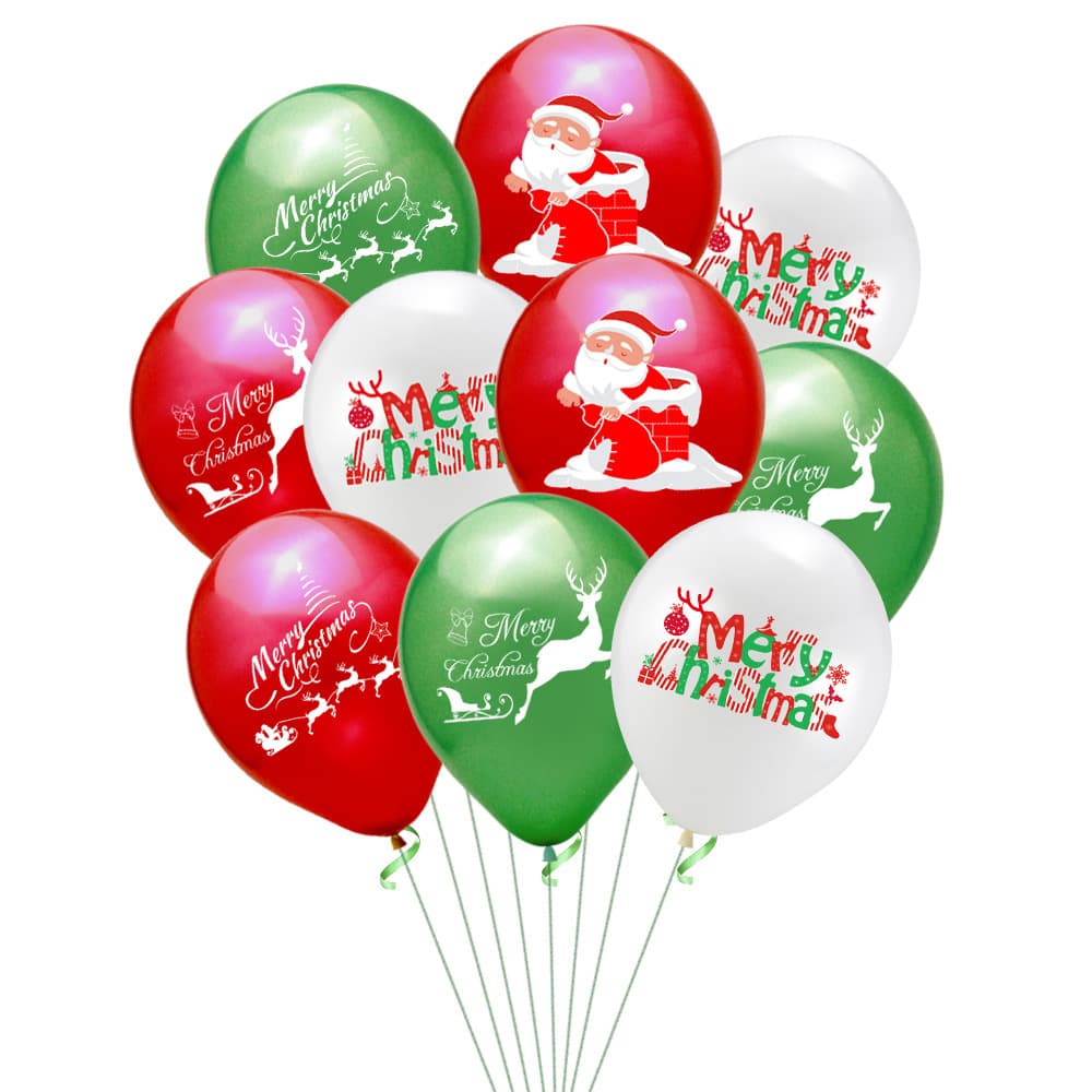 New Christmas Balloon 12inch Santa Balloon Merry Christmas Holiday Party Decoration
