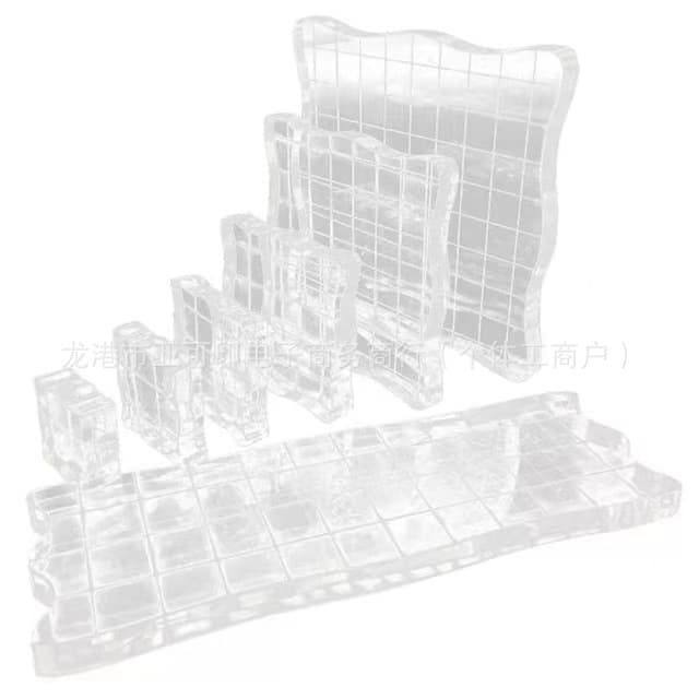 Highly Transparent Silicone Hand Account Seal Acrylic Handle Tool Back Plate Acrylic Plexiglass Block DIY Transfer