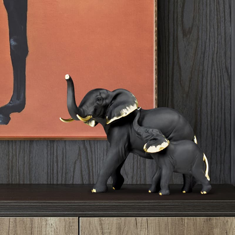 Cross-Border Best-Selling Elephant Statue, Mother and Baby Elephant Figurine, Animal Home Decoration, Living Room, Wine Cabinet, Tv Cabinet, Mother's Gift
