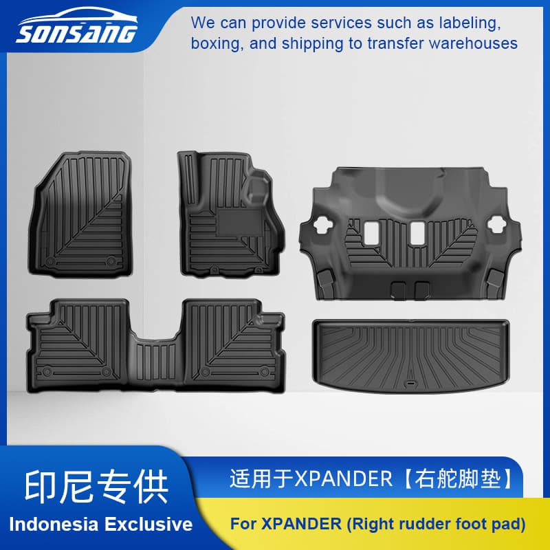 Suitable for Mitsubishi XPANDER car floor mats, right-hand drive seven-seater car special car floor mat modification