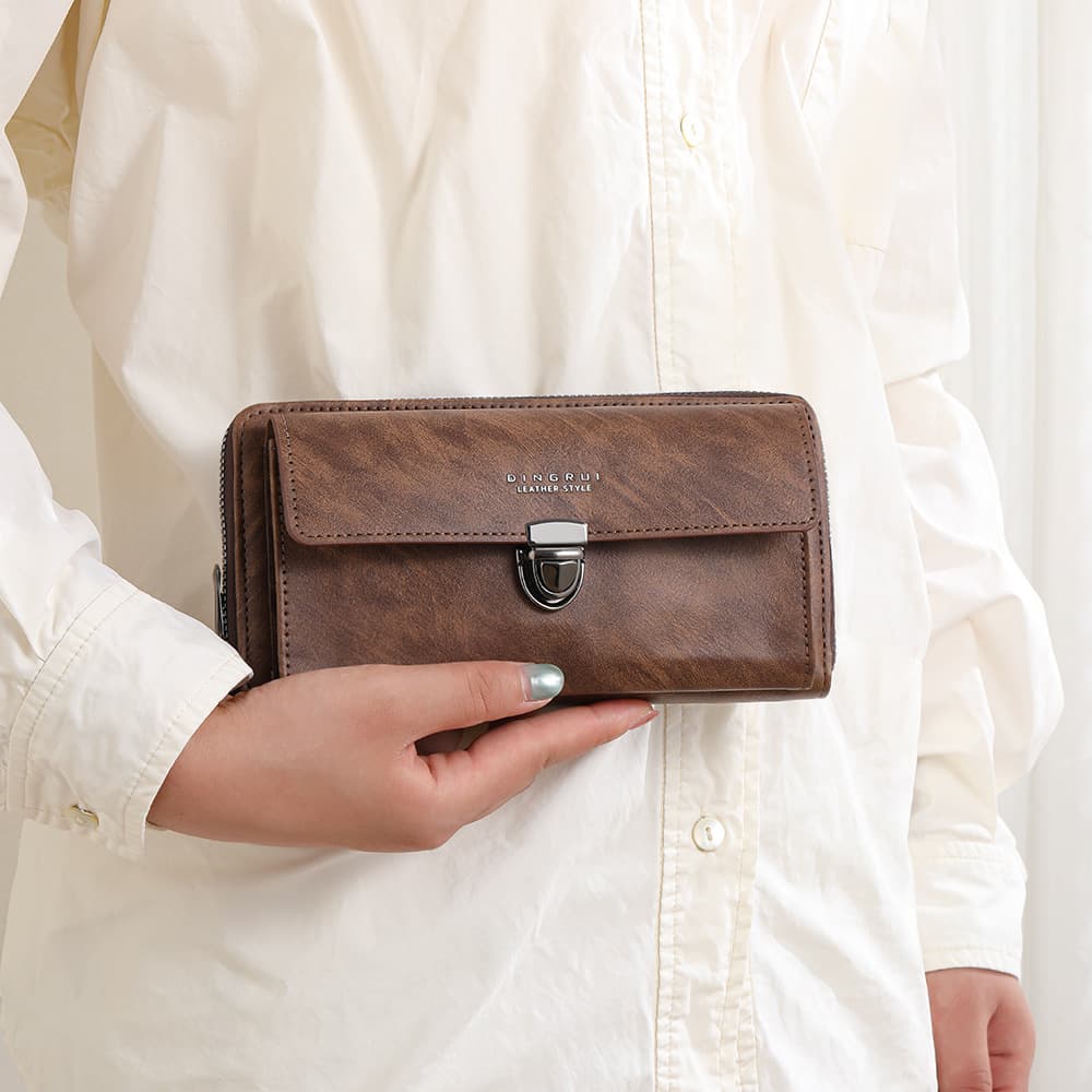 2025 new fashion men's wallet multi-card slot large capacity casual zipper coin purse hand wallet
