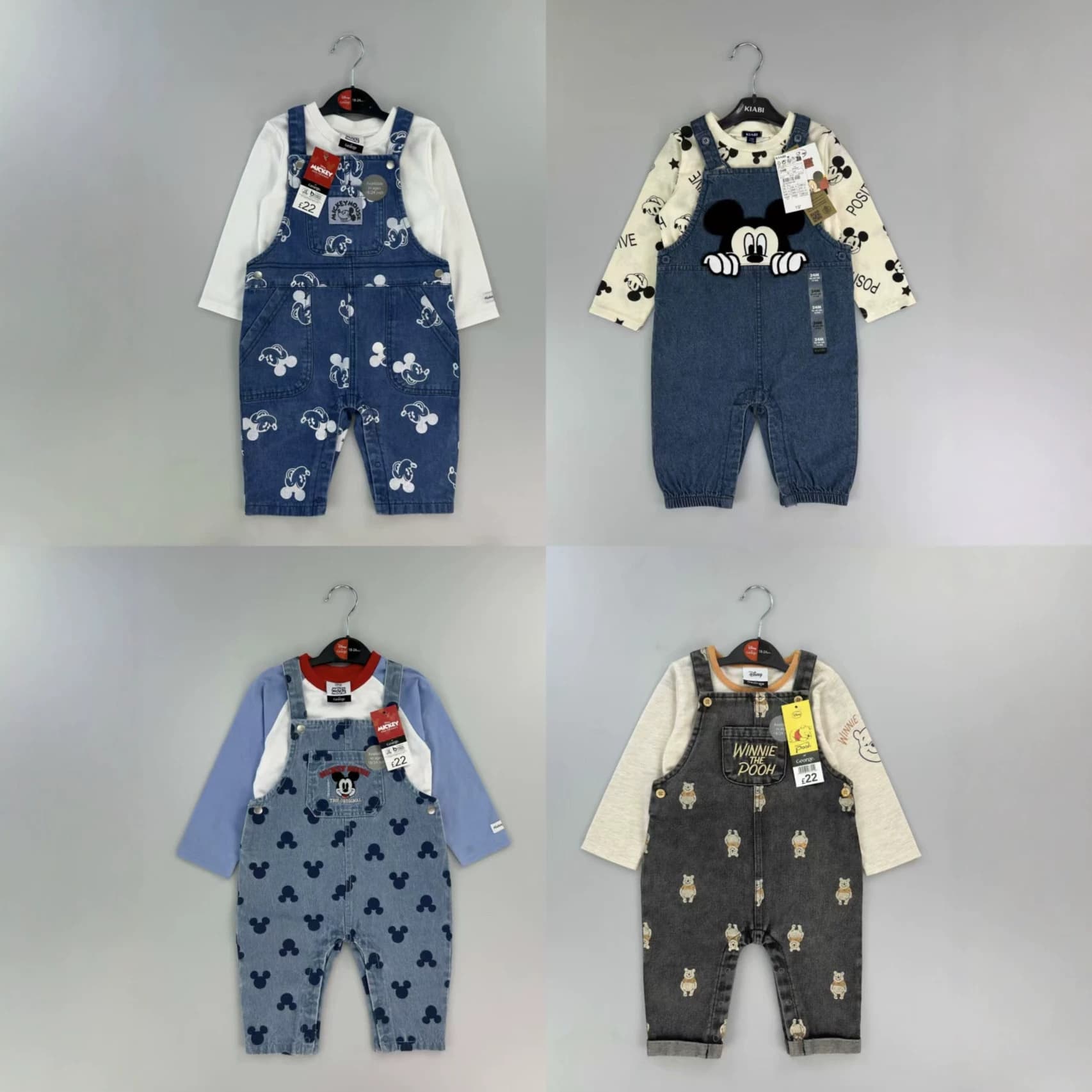 Baby 6-36 Months Overalls Romper Long-Sleeve Boys Set, Adorable Infant 2026 New Denim Set