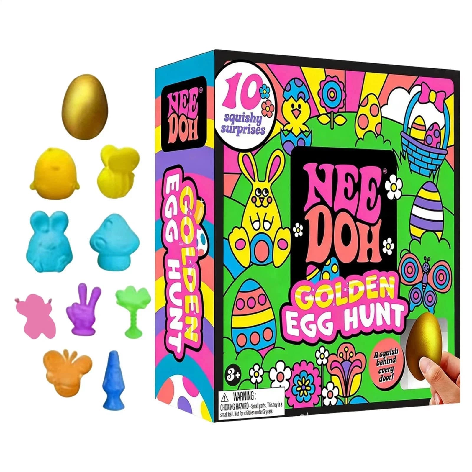 Cross-Border New Product Needoh Golden Egg Treasure Hunt Game Children's Day Poke-And-Play Stress Relief Blind Box 3D Squeeze Toy