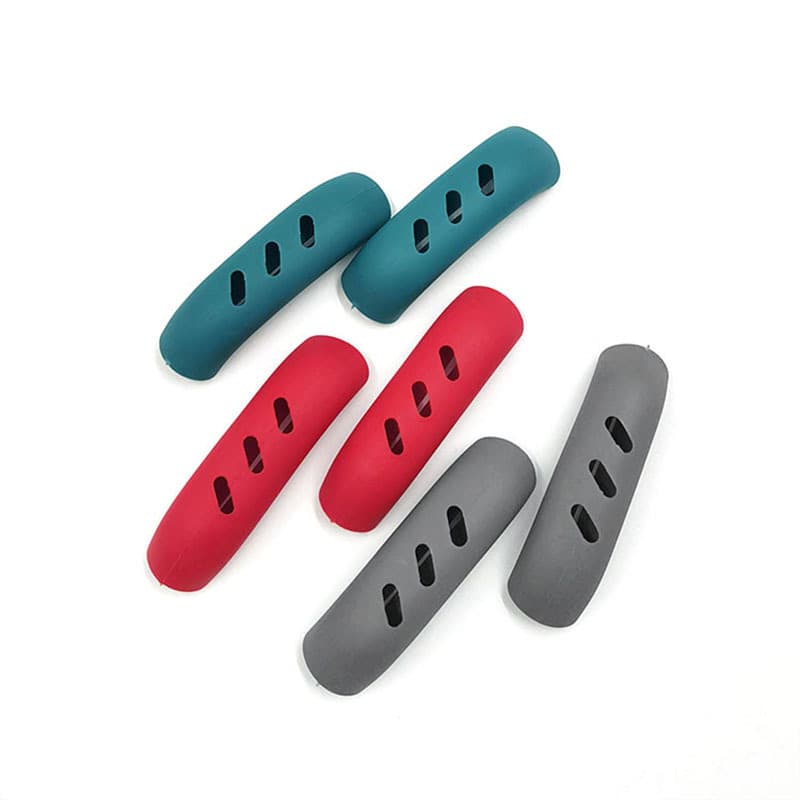 Household Silicone Pot Handle Covers Heat-Resistant Cookware Handle Covers Casserole Steamer Soup Pot Heat Insulation Handles Anti-Scald Pot Covers