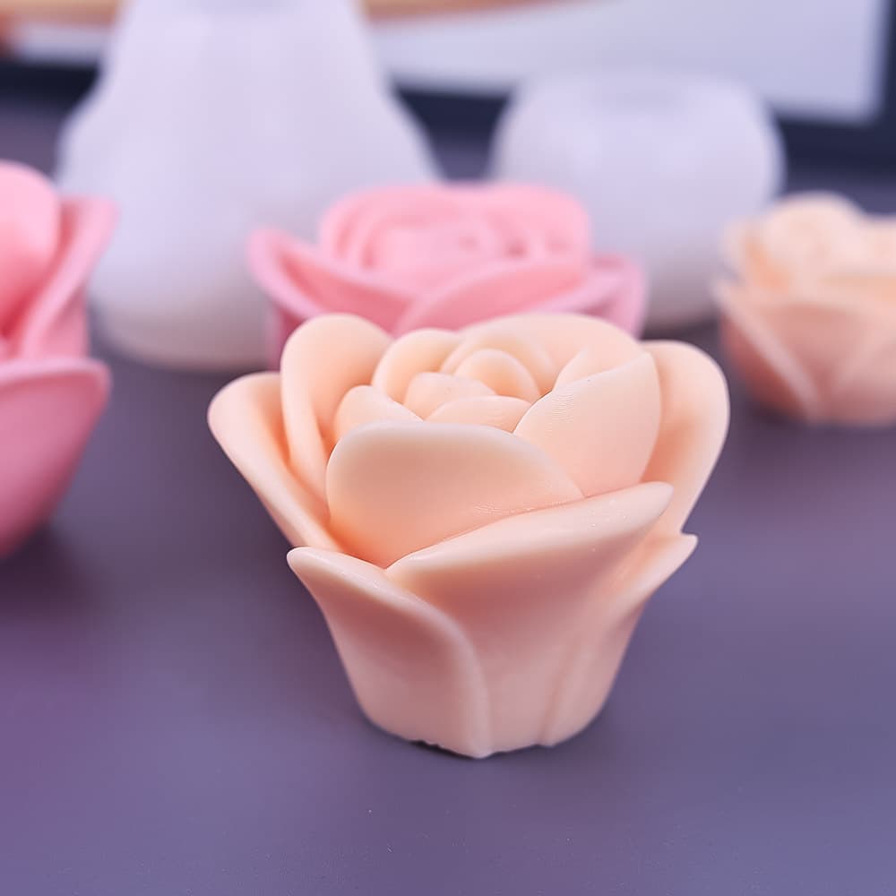 3D Rose Silicone Mold for Valentine's Day Floral Scented Candle, Plaster Ornament, Baking Cake Mold