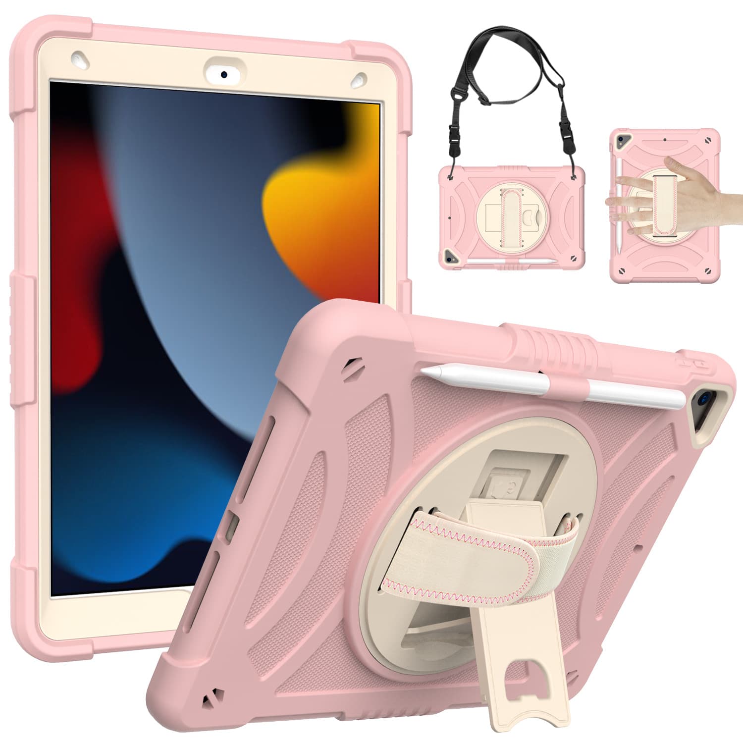 10.2 Inch iPad Full Cover 360 Degree Rotatable Silicone Protective Case For Air3 Anti-fall Shockproof Digital Computer Cover