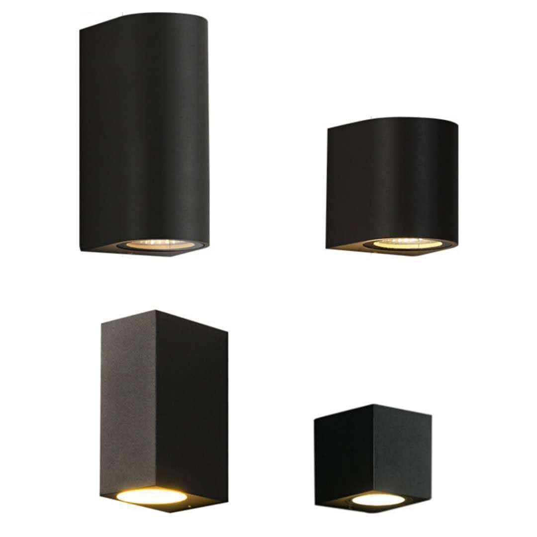 LED wall lamp outdoor waterproof double head wall lamp MR16 single head wall lamp GU10 square Outdoor Wall Lamp