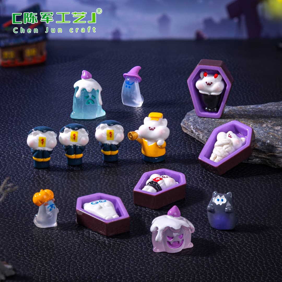 New Halloween Zombie Taoist Priest DIY Landscape Decorative Ornament Miniature Cute Doll Accessories Cross-border