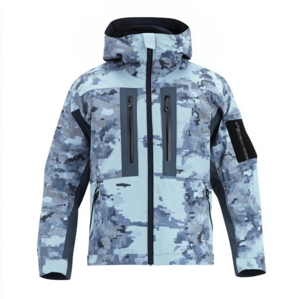 Custom Men's Outdoor Waterproof Fishing Jacket, Export Men's Multi-Pocket Hooded Waterproof Ice Fishing Jacket