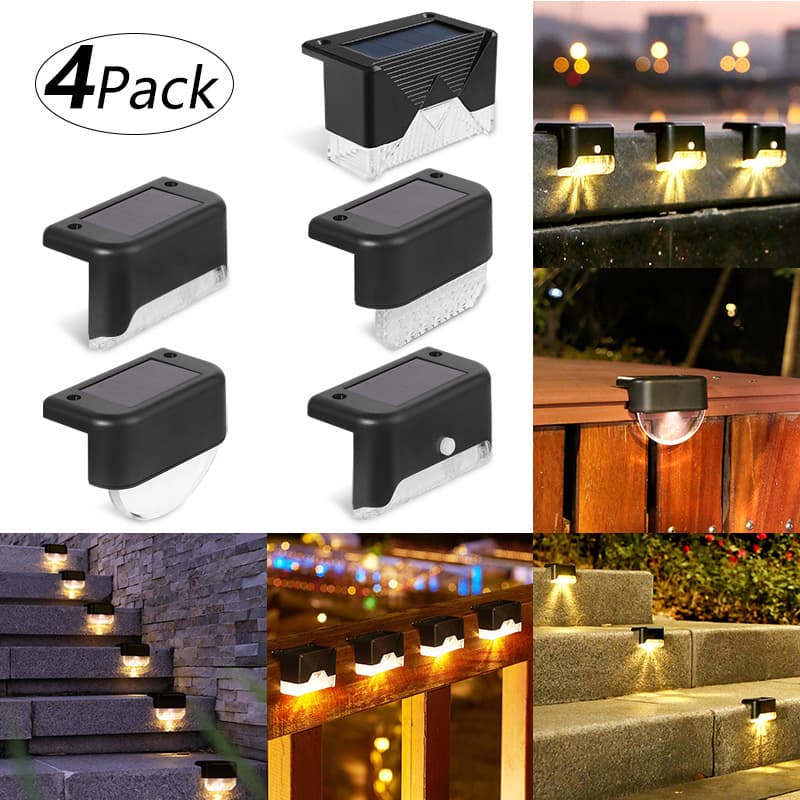 Solar Step Light Outdoor Wall Light Fence Light Waterproof Stair Light Courtyard Railing Light Solar Step Lamp