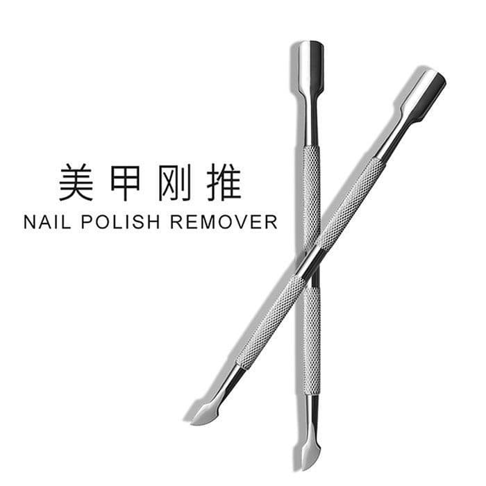 Double-Ended Stainless Steel Cuticle Pusher for Nails, Dead Skin and Hangnail Remover, Nail Art Tool, Steel Pusher