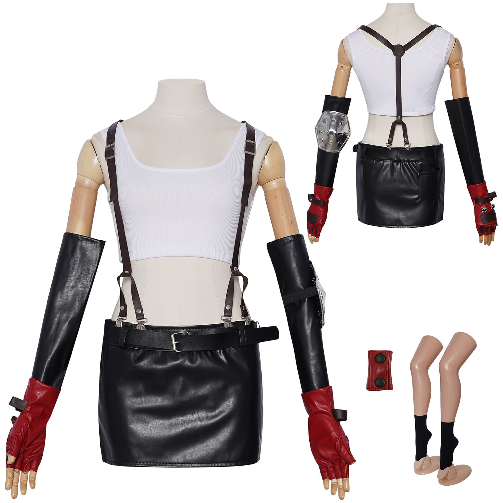 Final Fantasy 7 Remake cos costume Tifa tight vest leather skirt cosplay two-dimensional anime costume