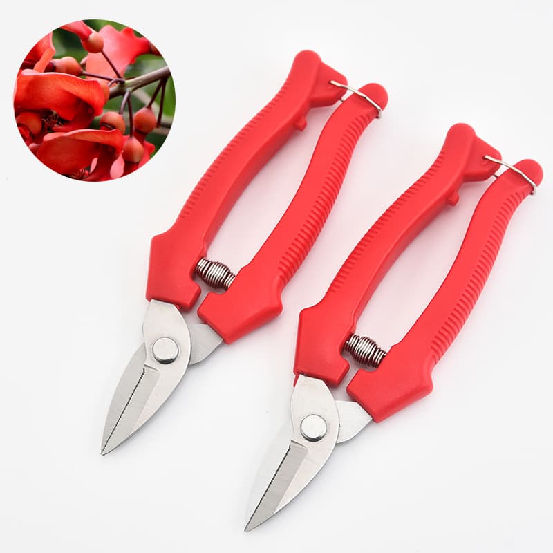 Stainless Steel Garden Pruning Shears Multi-Functional Fruit Branch Scissors Harvesting Scissors Garden Scissors Outdoor Gardening Tool
