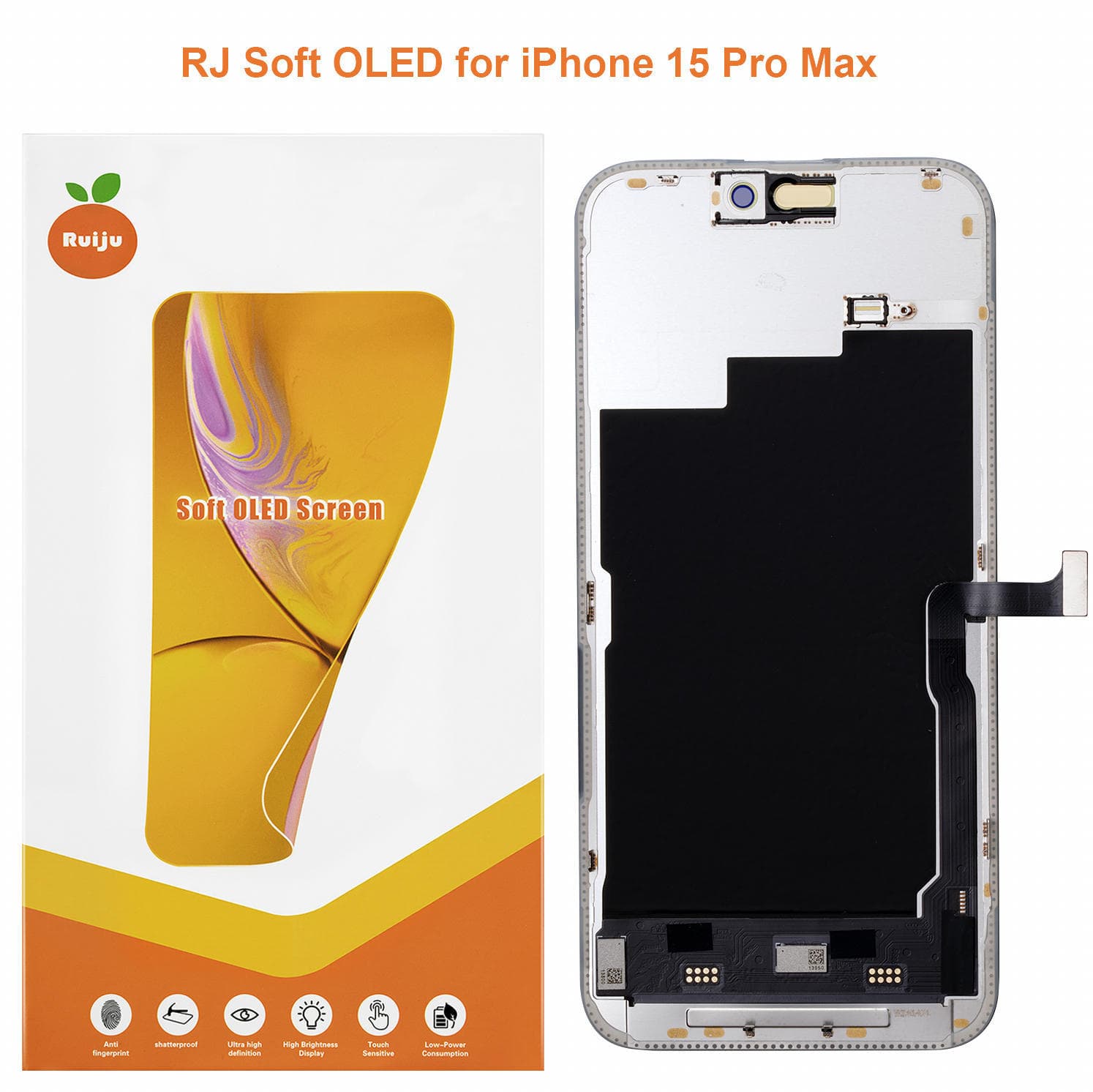 Rj Ruiju Apple 15 15Pro 15Plus 15Pro Max Replacement After-Sales Screen Assembly