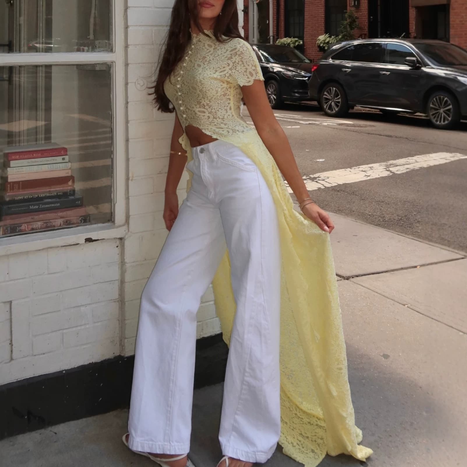 2026 Amazon Sheer Lace Hollow High Neck Top Lace Blouse
