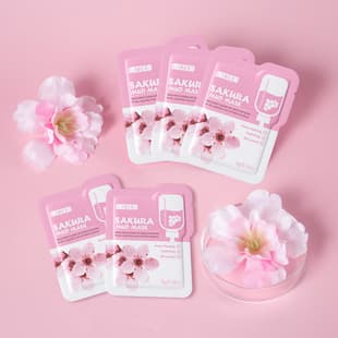 LAIKOU Sakura Mask Sheet 5g Single Pack, Cleansing Mud Mask Trial, Facial Skincare Moisturizing Manufacturer