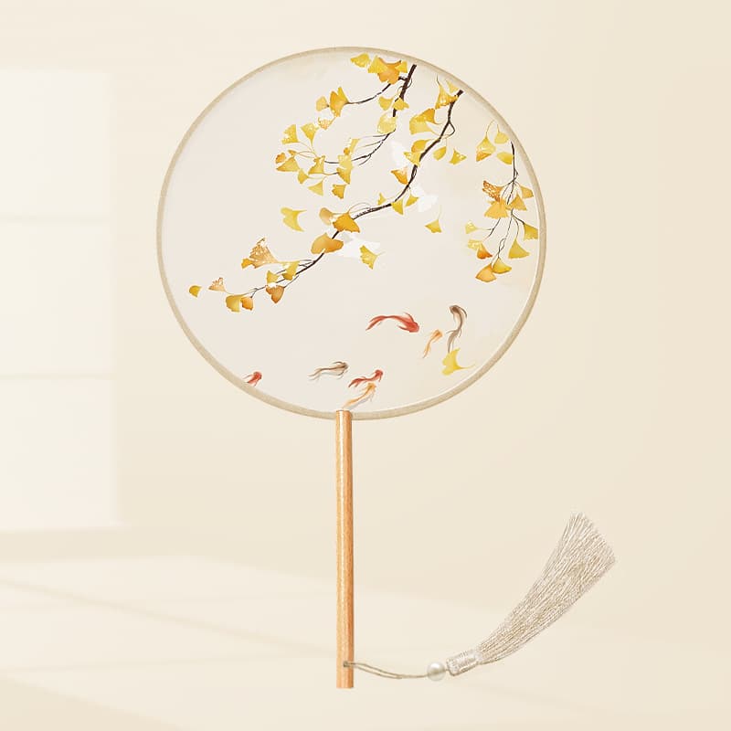 Chinese-style round fan for dance, Hanfu photo prop, cheongsam fan, ancient costume handheld fan, portable summer Dragon Boat Festival round fan