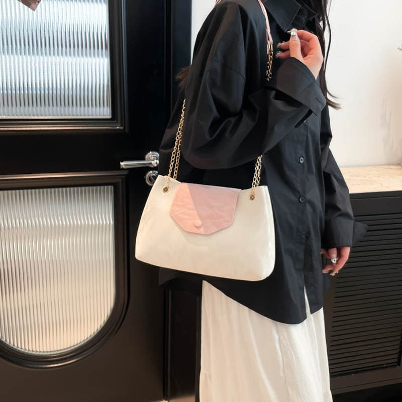 Textured Large Capacity Bag for Women 2025 New Fashion Versatile Chain Shoulder Bag Commuter Work Shoulder Crossbody Bag