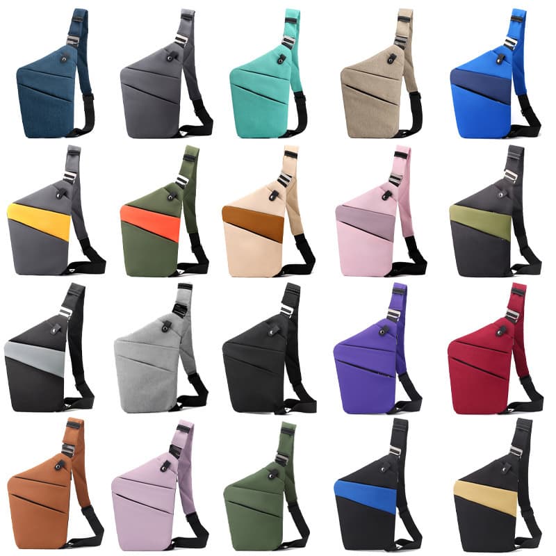 Crossbody Chest Bag for Men, Oxford Fabric, Water-Resistant Shoulder Bag, Anti-Theft Underarm Bag, Commuter Sling Bag for Women