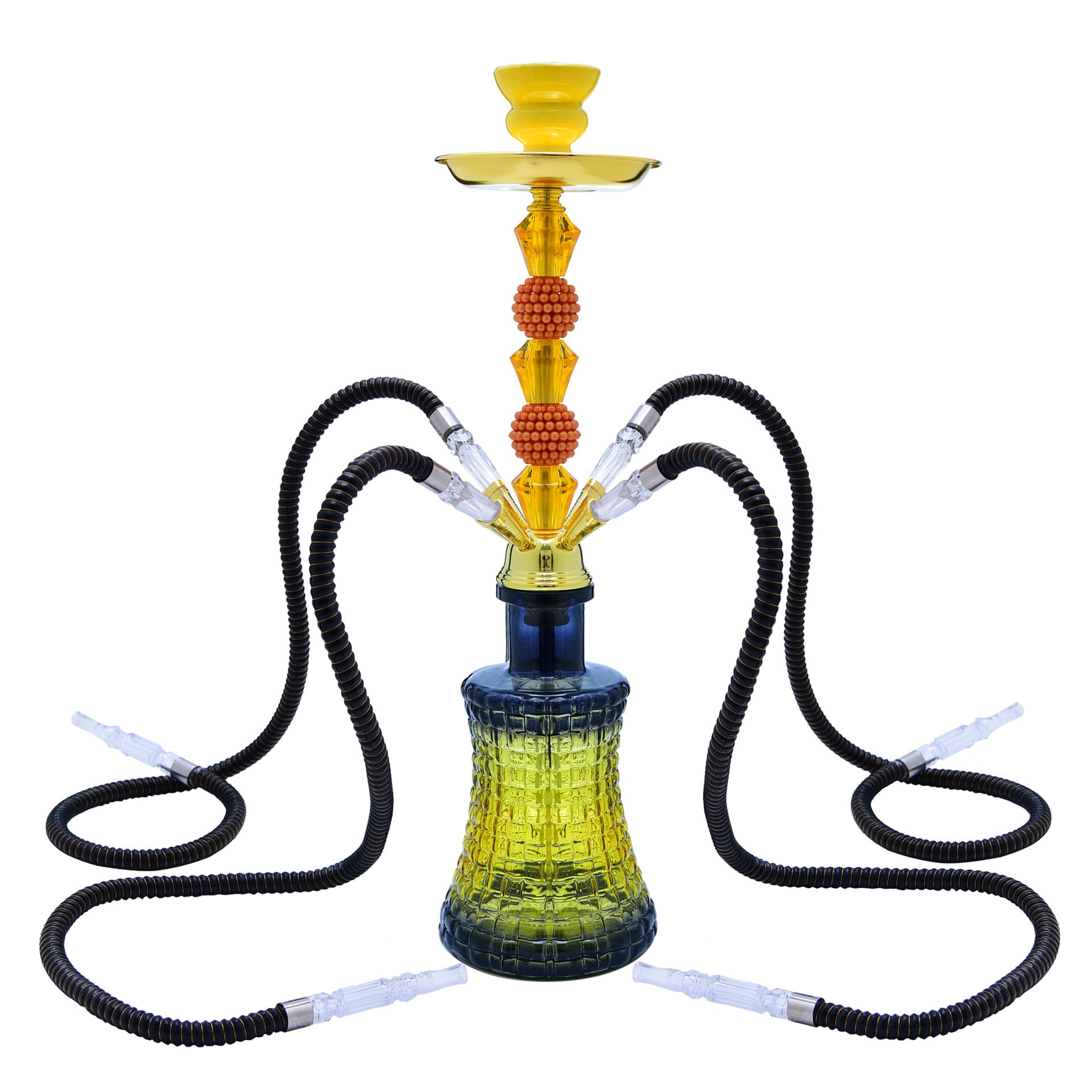 Cross-border image four-hose Arabic hookah set medium size, new hookah accessories for bars and nightclubs