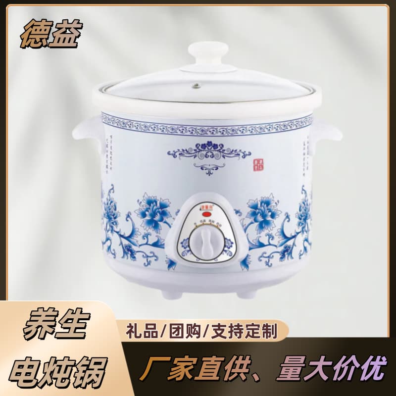 Ceramic Home Electric Stew Pot, Multi-functional Baby Food Cooker, Bird's Nest Steamer, Soup and Porridge Pot, Wholesale Gift