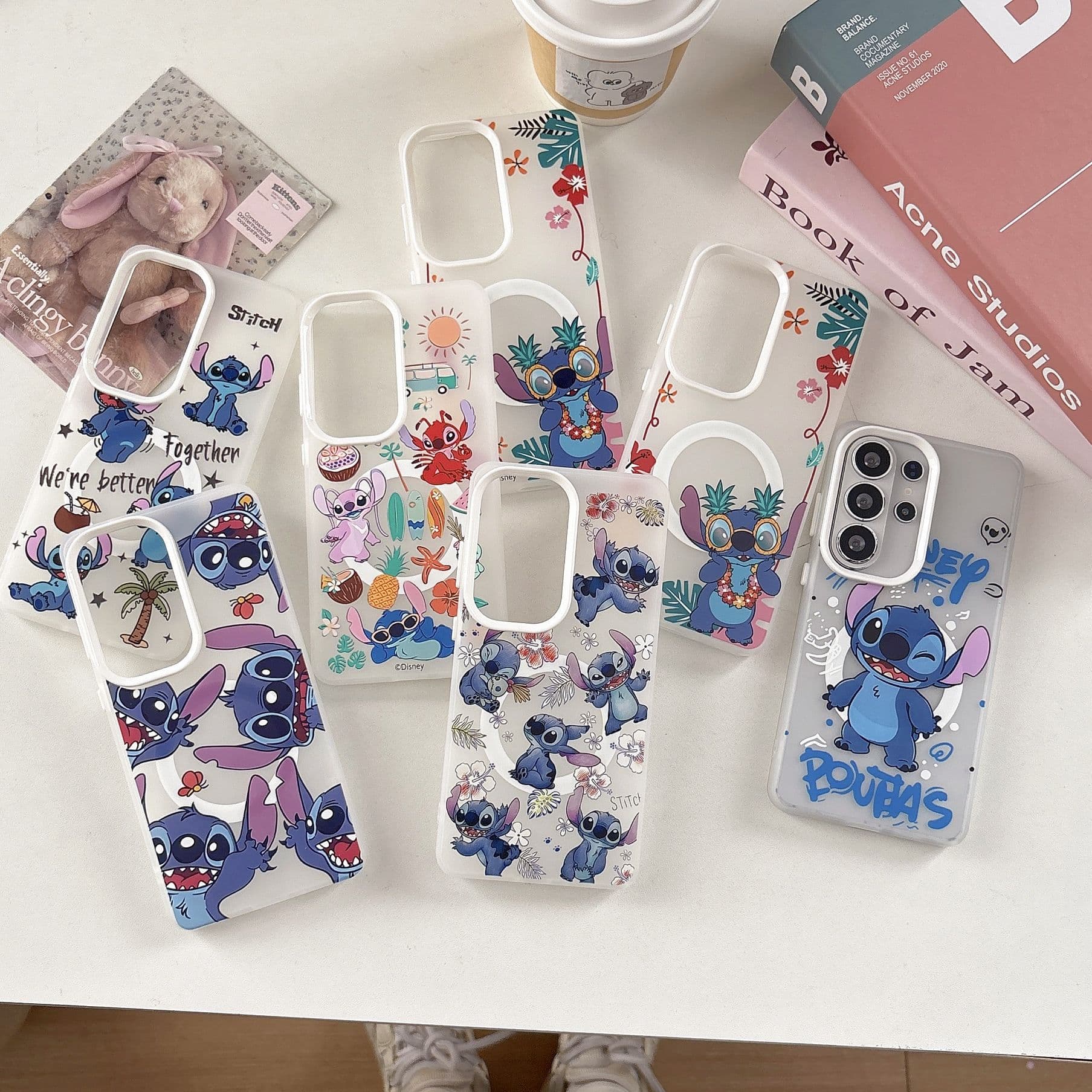 Stitch case for Samsung S24U/S26, S24FE magnetic A17/A37 simple A57/s25U/S23