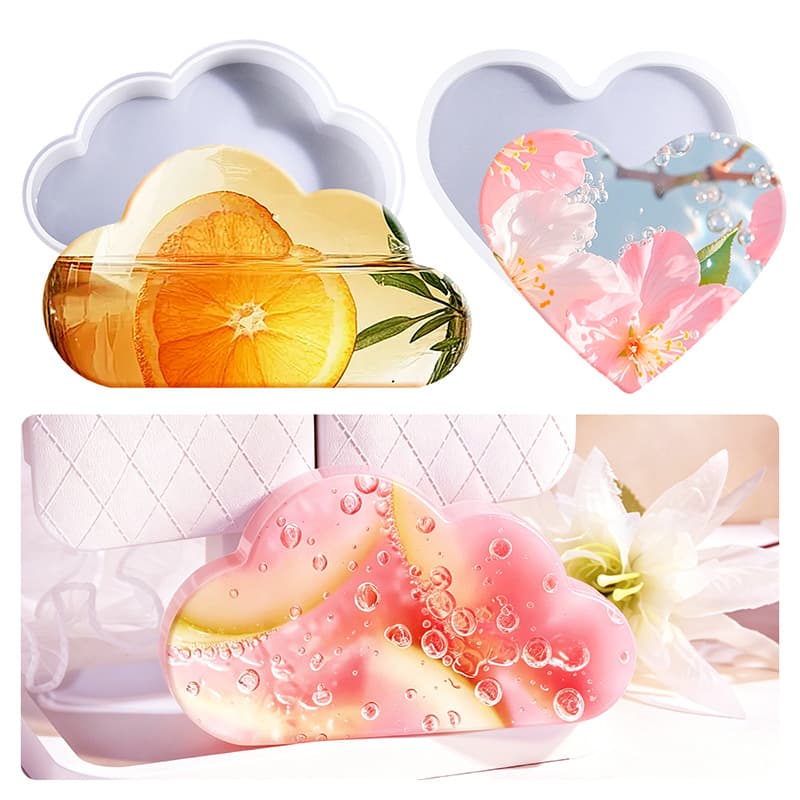diy resin glue love-shaped ornament silicone mold UV glue cloud table gift aromatherapy candle glue abrasive tool