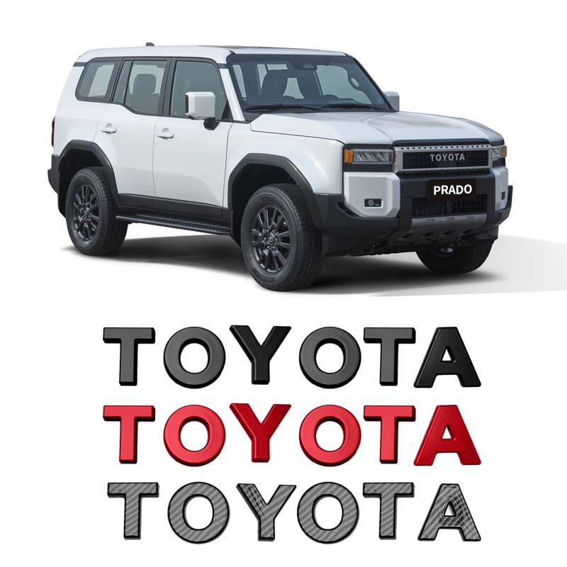 Letter emblem front grille badge decoration for new Toyota Prado LC250 exterior modification accessory
