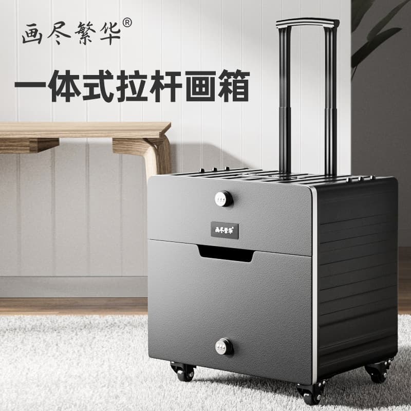 Paint the prosperous all-in-one trolley painting box painting table for art students special easel art painting stool sketching art test painting box
