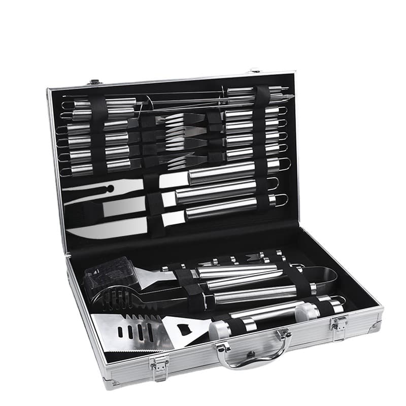 Amazon 26-Piece BBQ Tool Set, Stainless Steel Grill Tools, Outdoor Accessories with Fork, Grill, and Grid