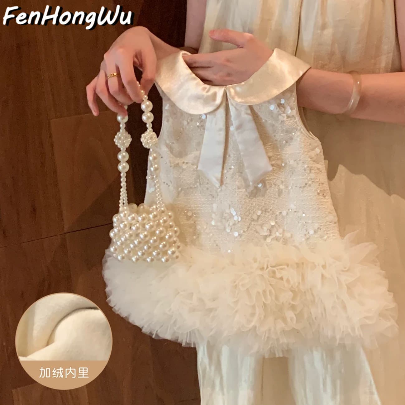 [Pink House] Girls' little fragrant princess dress new one-year-old dress for children and middle-aged children thickened baby dress
