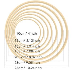 Factory Direct Wholesale Bamboo Ring Dream Catcher Tuan Fan Accessories Frame, DIY Crafts Vintage Lantern Flower Lantern Fan Frame