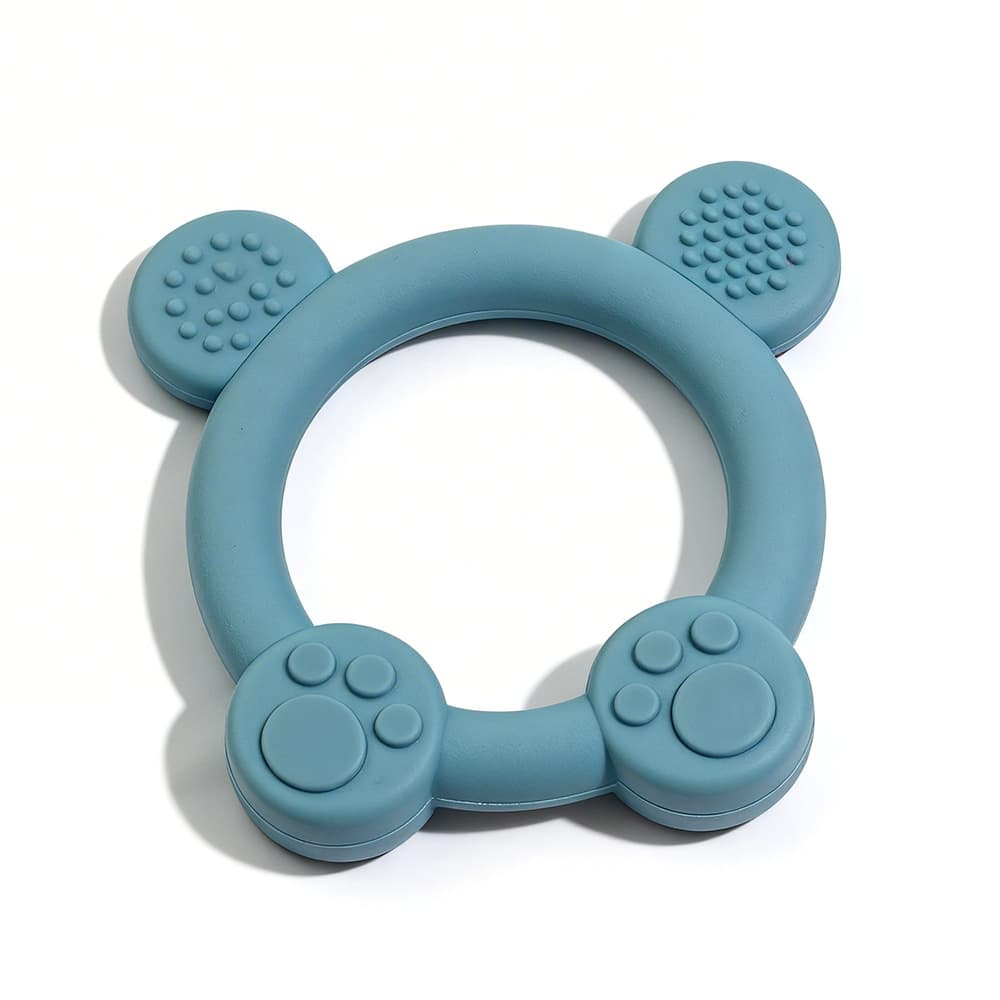 Factory Wholesale Baby Teether Food-Grade Silicone Anti-Thumb-Sucking Soothing Chew Toy Cartoon Kids Teether Custom