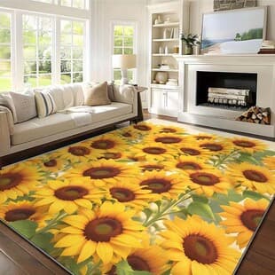 Cross-border Crystal Velvet Carpet Pastoral Floral Pattern Easy to Care Stain-Resistant Water-Absorbent Carpet Large Area for Living Room