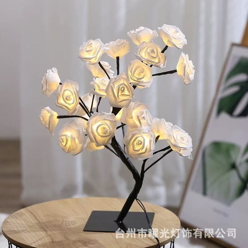Cross-border LED Rose Tree Light, Cherry Blossom Light, Christmas Light, Rose Light Decoration, Valentine's Day Gift Night Light