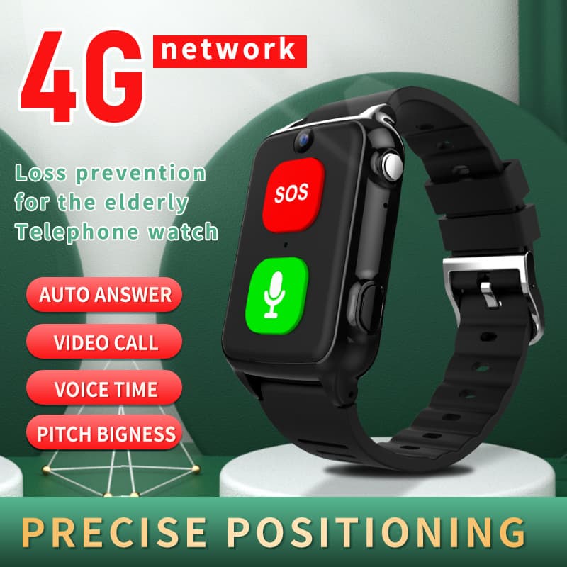 4G Smart Health Watch with Heart Rate, Temperature Detection, Positioning, Companion Call, Anti-Loss, Fall Alarm, and Intelligent Monitoring