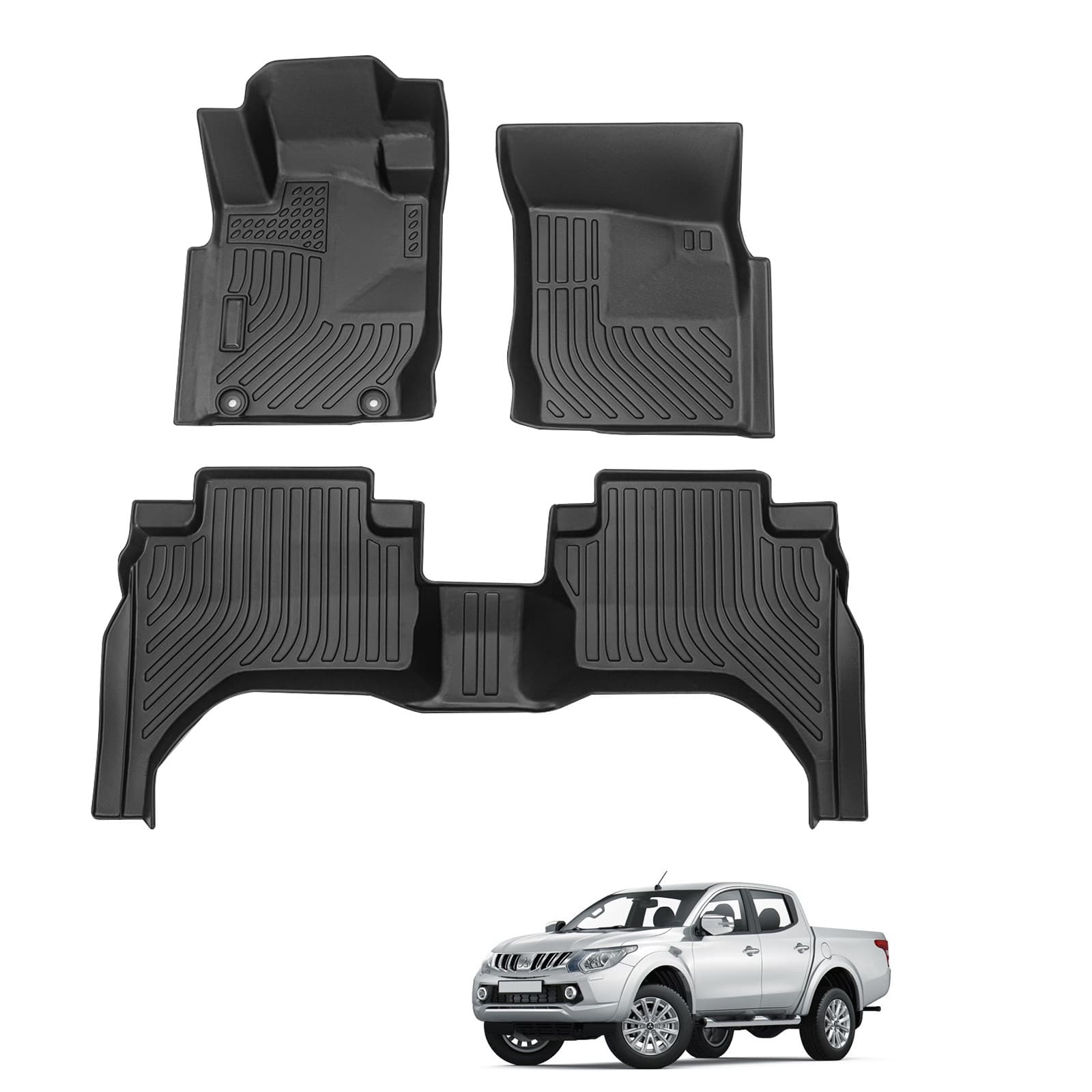 Custom All-Weather Rubber TPE Car Floor Mats for Mitsubishi Triton