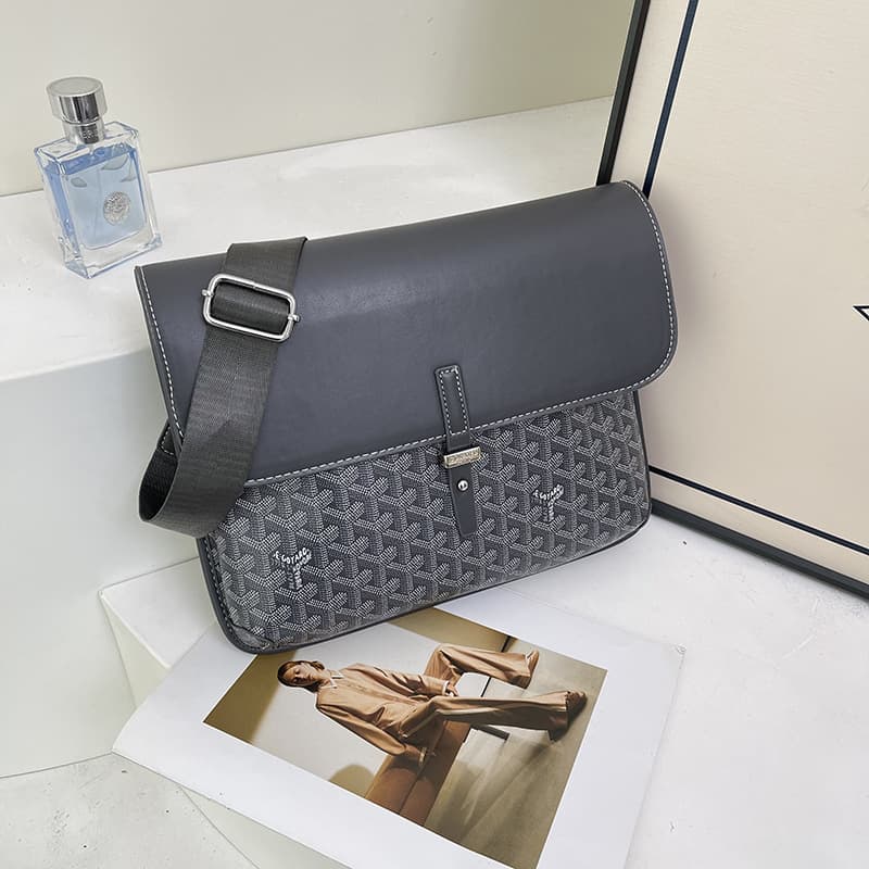2025 New Goyard French Style Shoulder Bag High-Yard Unisex Large Capacity Crossbody Messenger Saddle Bag Print Dog Tooth