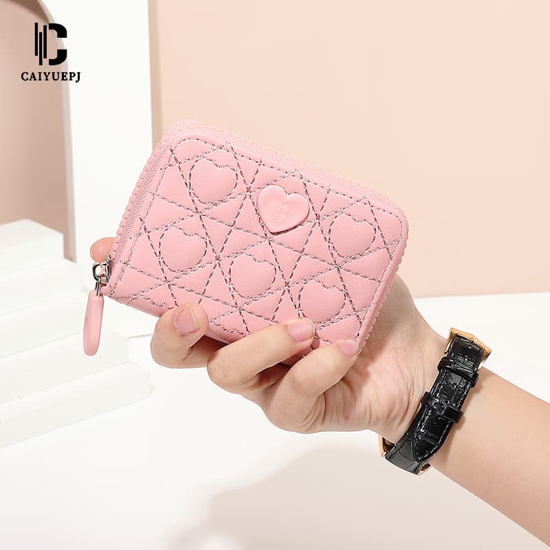 New Korean version of INS Love Versatile Coin Purse Cross-border Fashion Organ Zipper Card Holder Women's ID Bag Card Holder