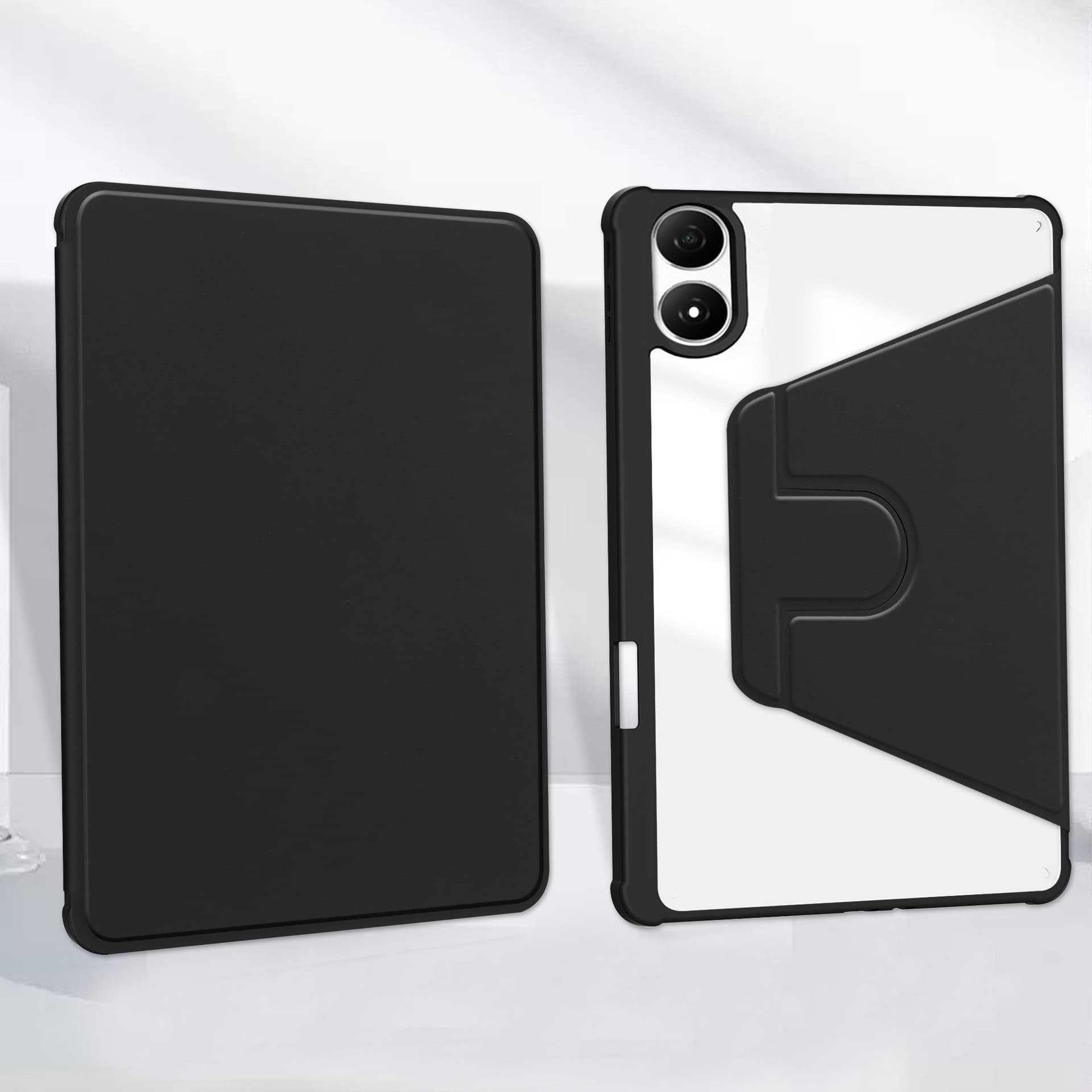 Compatible with Infinix XPAD 20 11-inch Rotating Acrylic Tablet Protective Case Book Transparent Shell